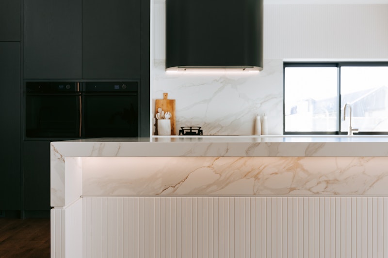 The kitchen in its wider living space