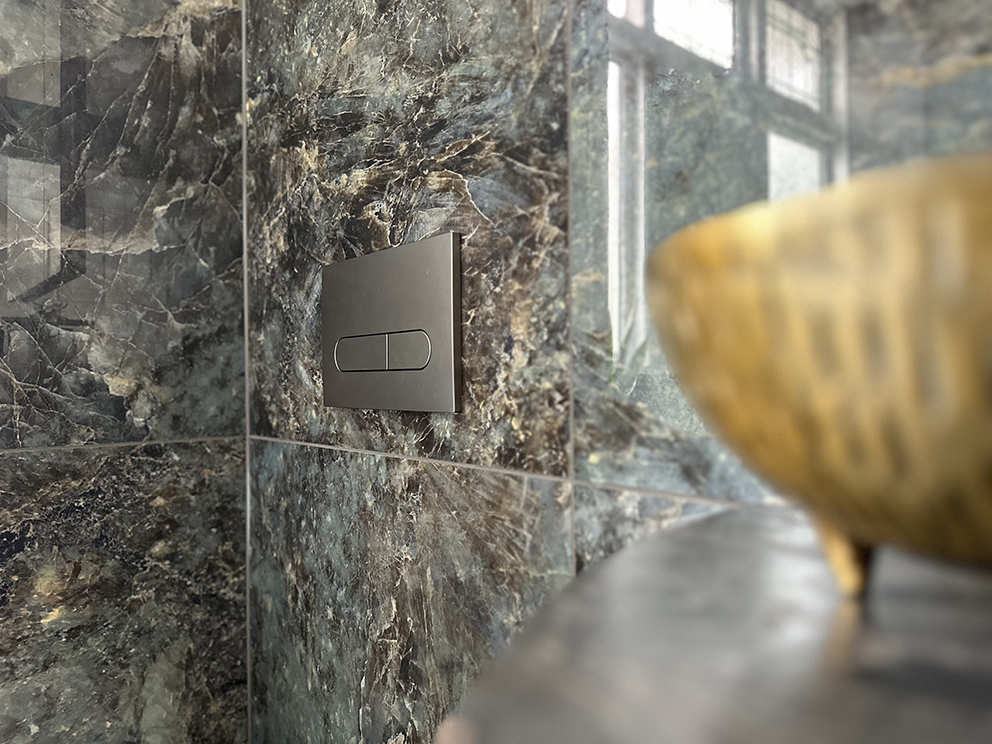 Moody Sanctuary — bathroom by Spaces Ink Design, Canterbury — NKBA Excellence in Design 2025