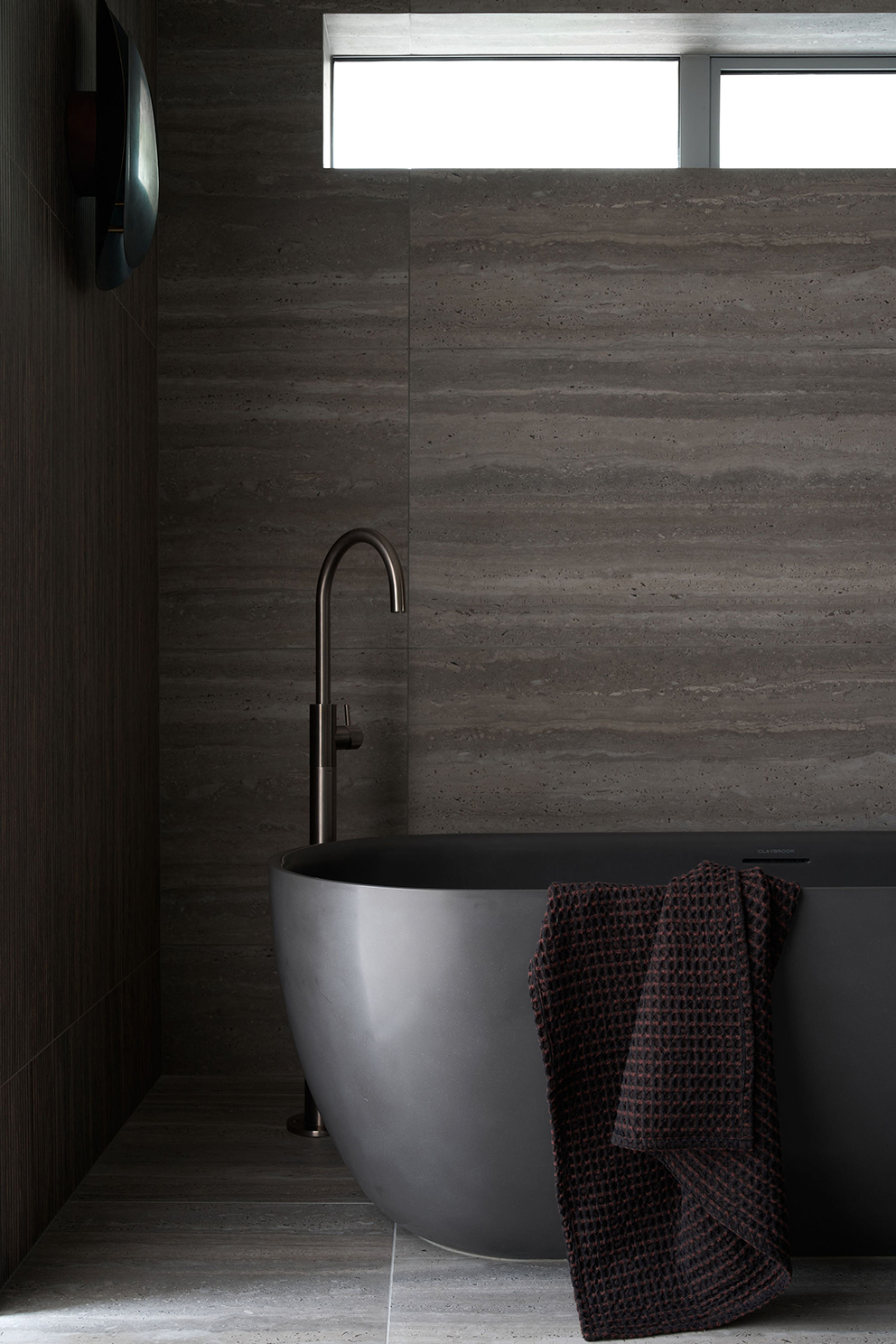 Travertine Dream — bathroom by Michelle Lamb Interior Architecture, Canterbury — NKBA Excellence in Design 2025