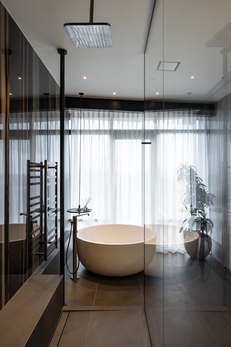 The shower area