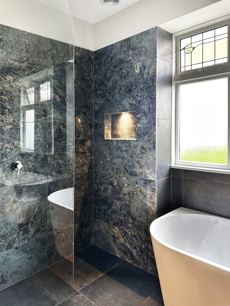 The shower area