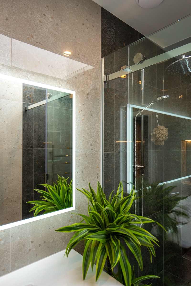 The shower area
