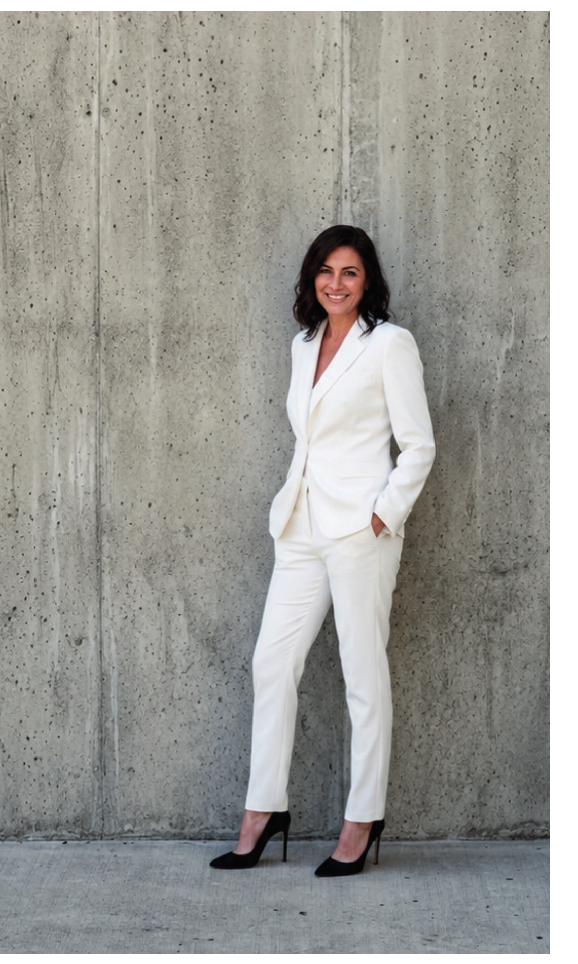 Nat Davis, KBQ Digital Platform and Editorial Direction, standing before a concrete wall