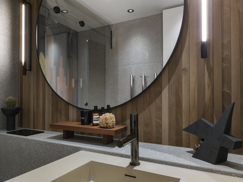 The shower area