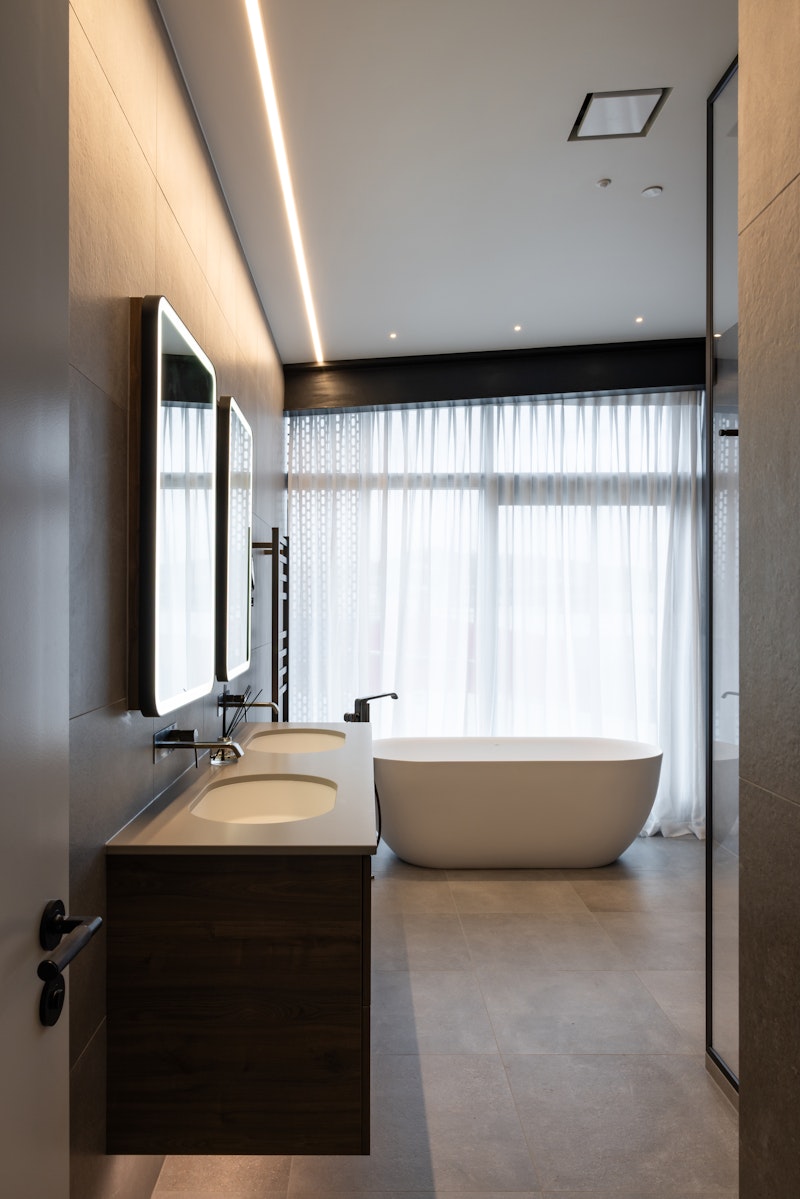 The shower area