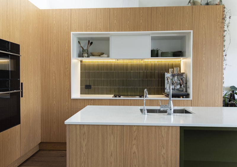 Olive Loves Oak A Small Kitchen Story — kitchen by Kitchen Studio Wellington, Wellington — NKBA Excellence in Design 2025