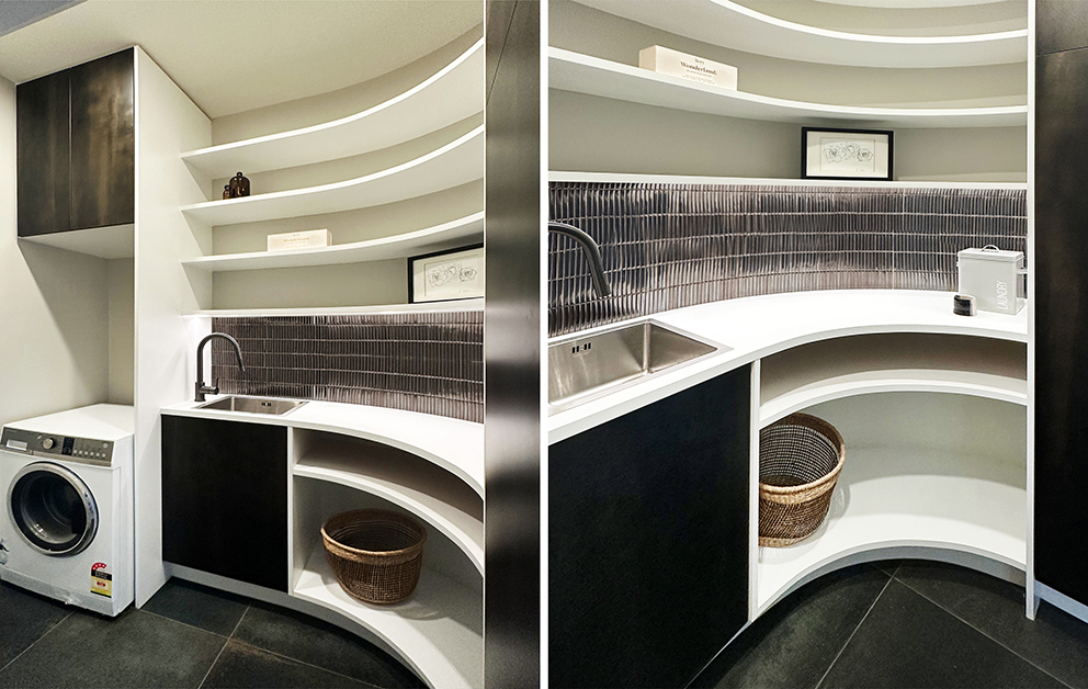 Moody Sanctuary — bathroom by Spaces Ink Design, Canterbury — NKBA Excellence in Design 2025