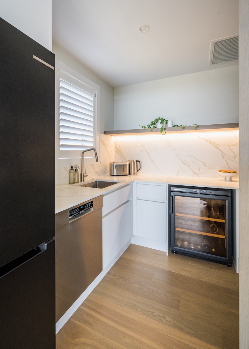 Sundrenched Simplicity — kitchen by HK Kitchens, Bay of Plenty — NKBA Excellence in Design 2025