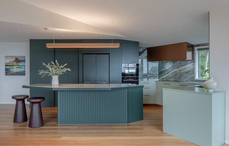 Rainforest Retreat — kitchen by Du Bois Design, Auckland — NKBA Excellence in Design 2025