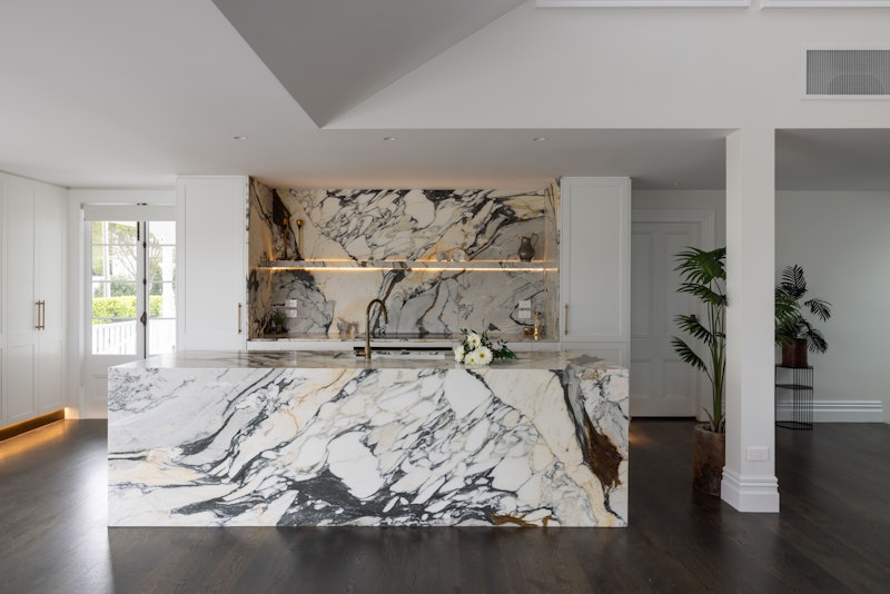 Bench run and splashback detail
