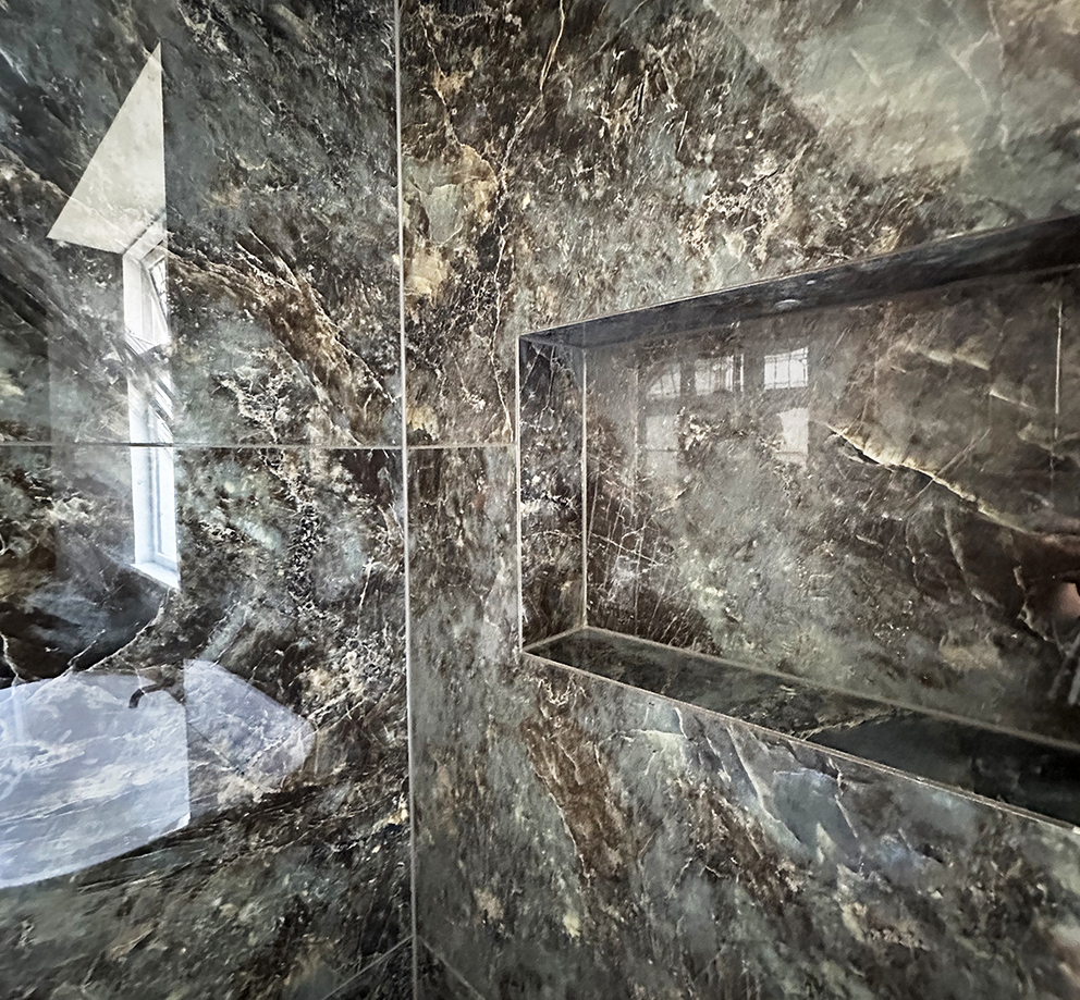 Moody Sanctuary — bathroom by Spaces Ink Design, Canterbury — NKBA Excellence in Design 2025
